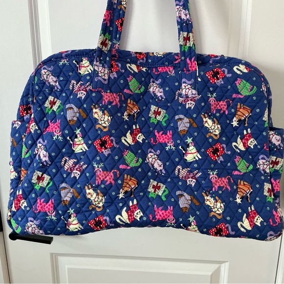 NWT Vera Bradley Large Weekender Travel Bag—Catnip Christmas - Picture 2 of 5